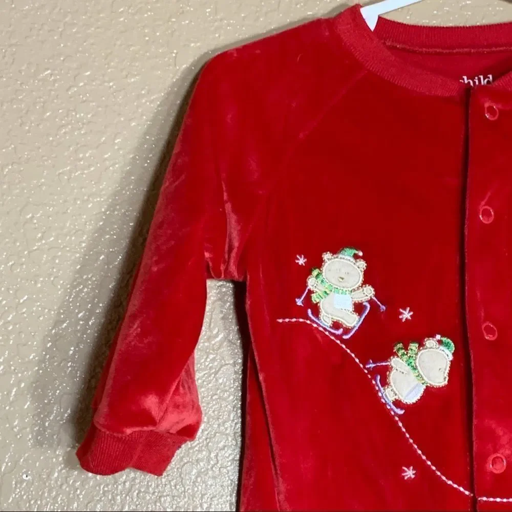 ‎Carters Baby’s 1st Christmas one piece footies